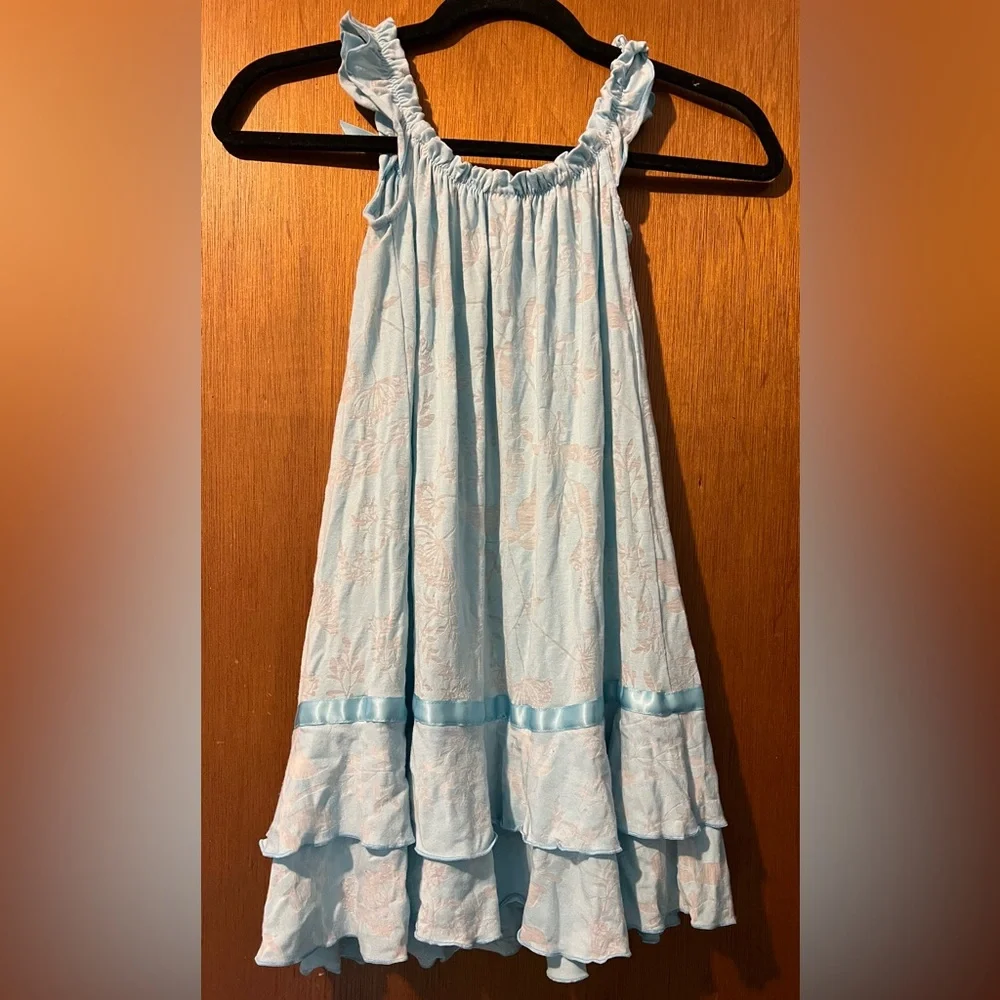 Victoria’s Secret Angels Y2K Blue Floral Babydoll Nightgown Size XS with Ruffle - Picture 5 of 8
